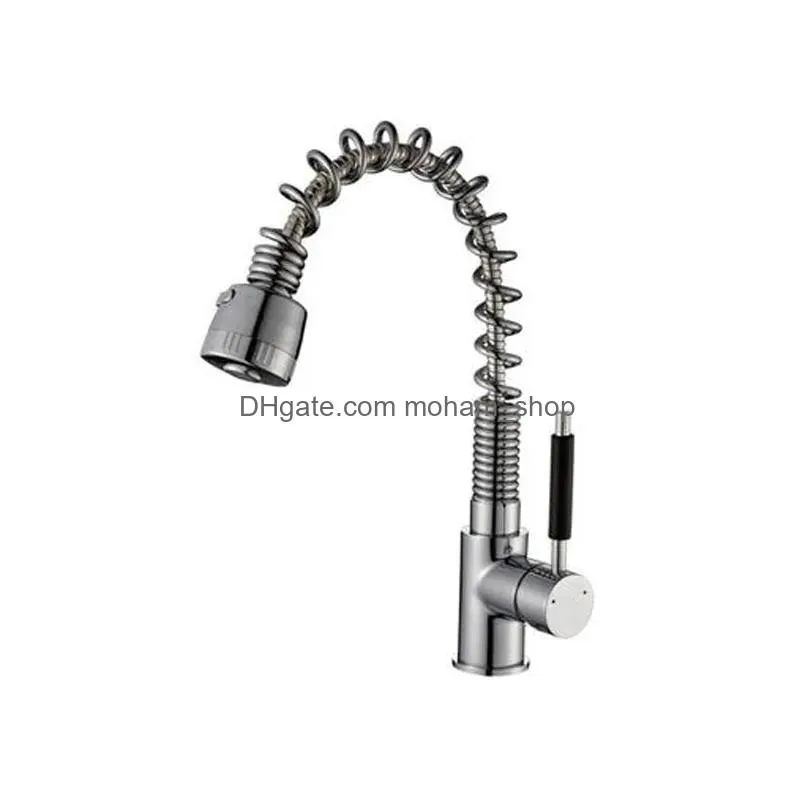 kitchen faucets luxury pull-out faucet single handle sink stretching rotating hole j16963