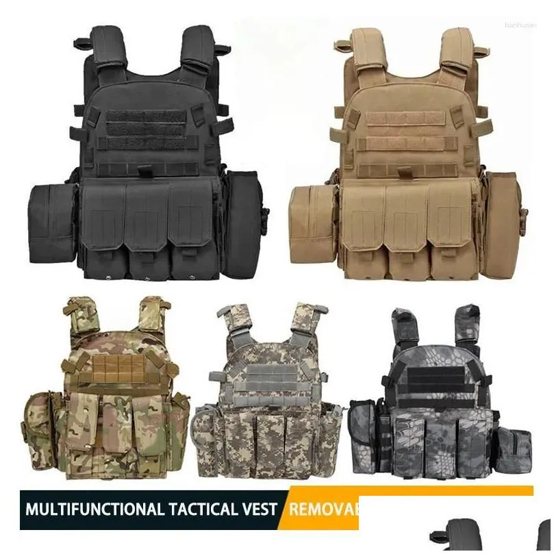 Hunting Jackets Child Nylon Webbed Gear Tactical Vest Body Armor Carrier Accessories 6094 Pouch Combat Camo Military Army