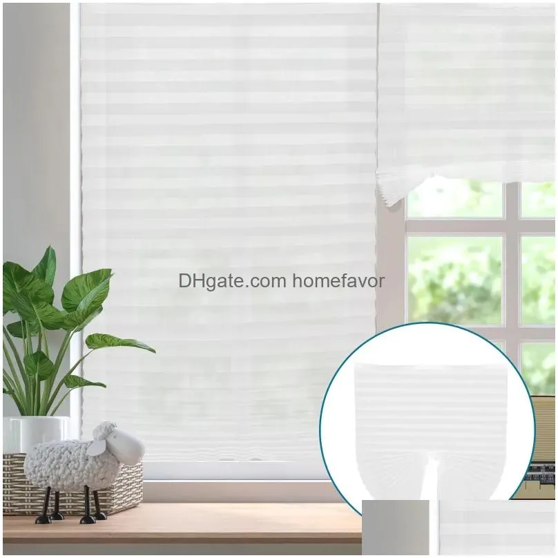 curtain self adhesive pleated blinds for door screen window drapes temporary windows blackout shade