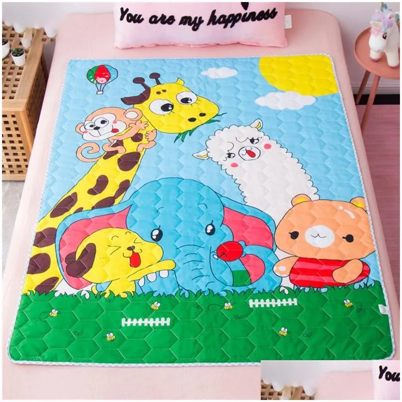 Reusable Cloth Diaper Baby Changing Pad born Cotton Waterproof Washable Changing Pats Floor Play Mat Mattress Cover Sheet