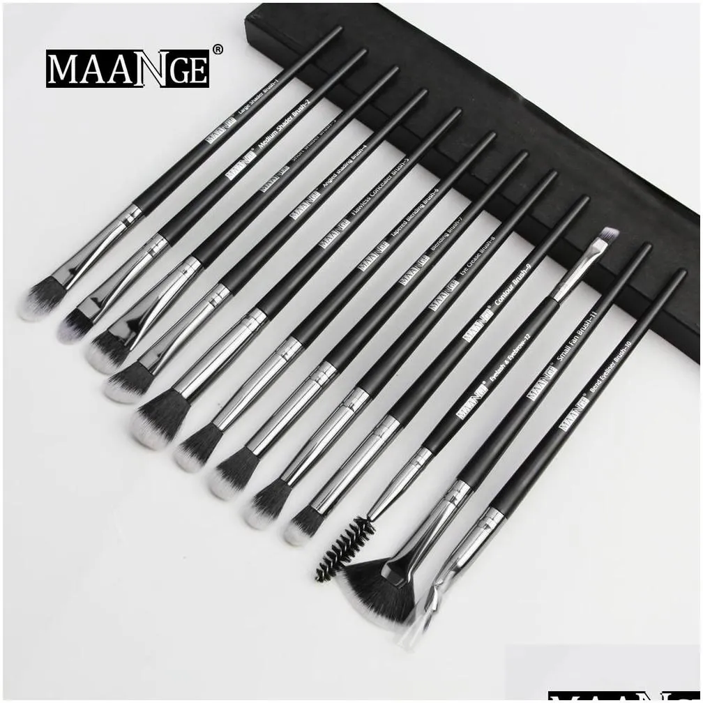 Makeup brushes set professional 12 pcslot Makeup Brushes Set Eye Shadow Blending Eyeliner Eyelash Eyebrow Brush For Makeup Tool9451419