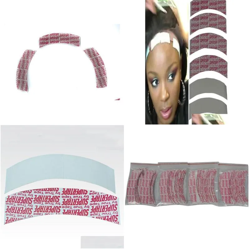 Whole super quality Waterproof hair tape Double Side Adhesive Super Tape for Lace Wig Toupee Replacement6948844