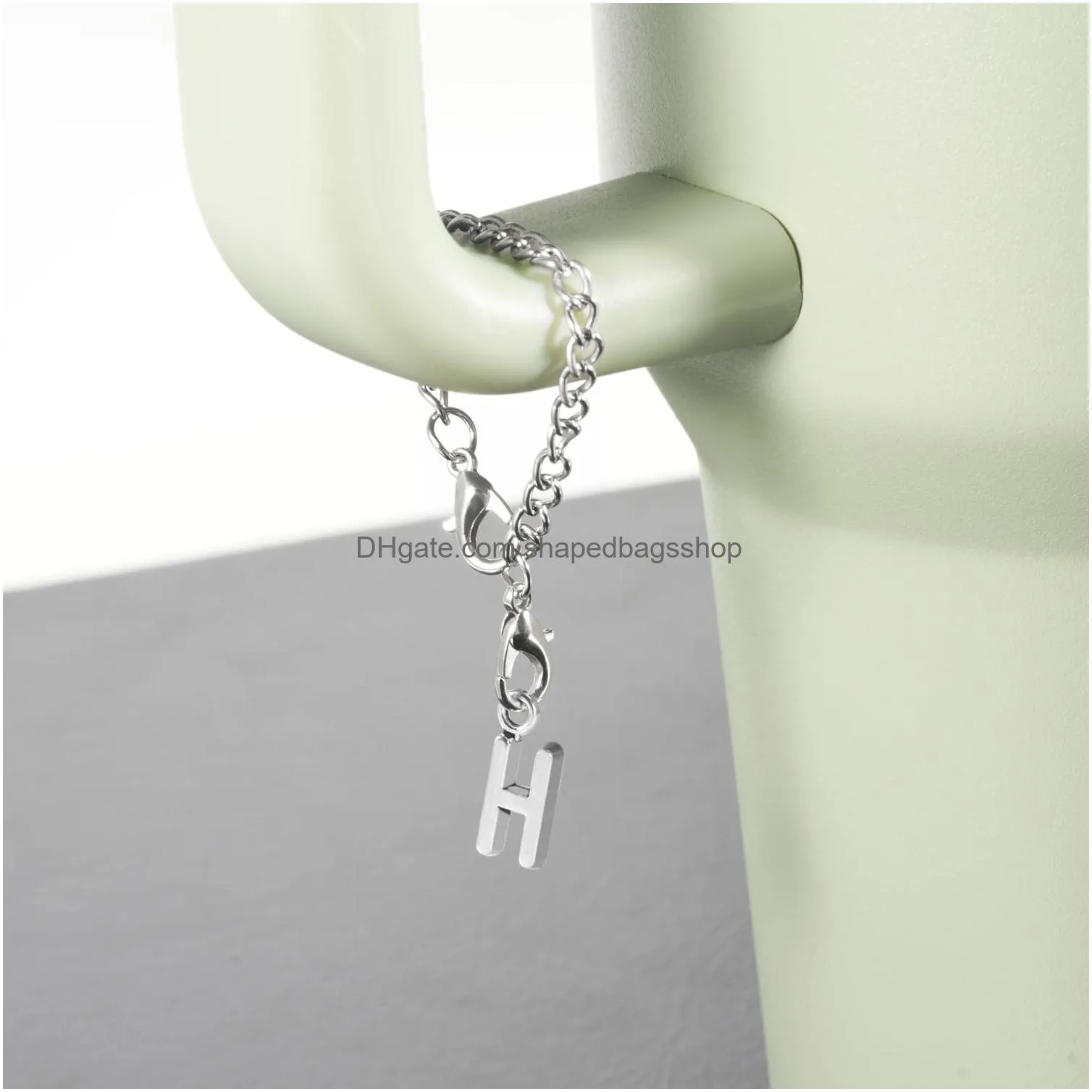 letter charm accessories for  cup name id letter handle charm for  tumbler