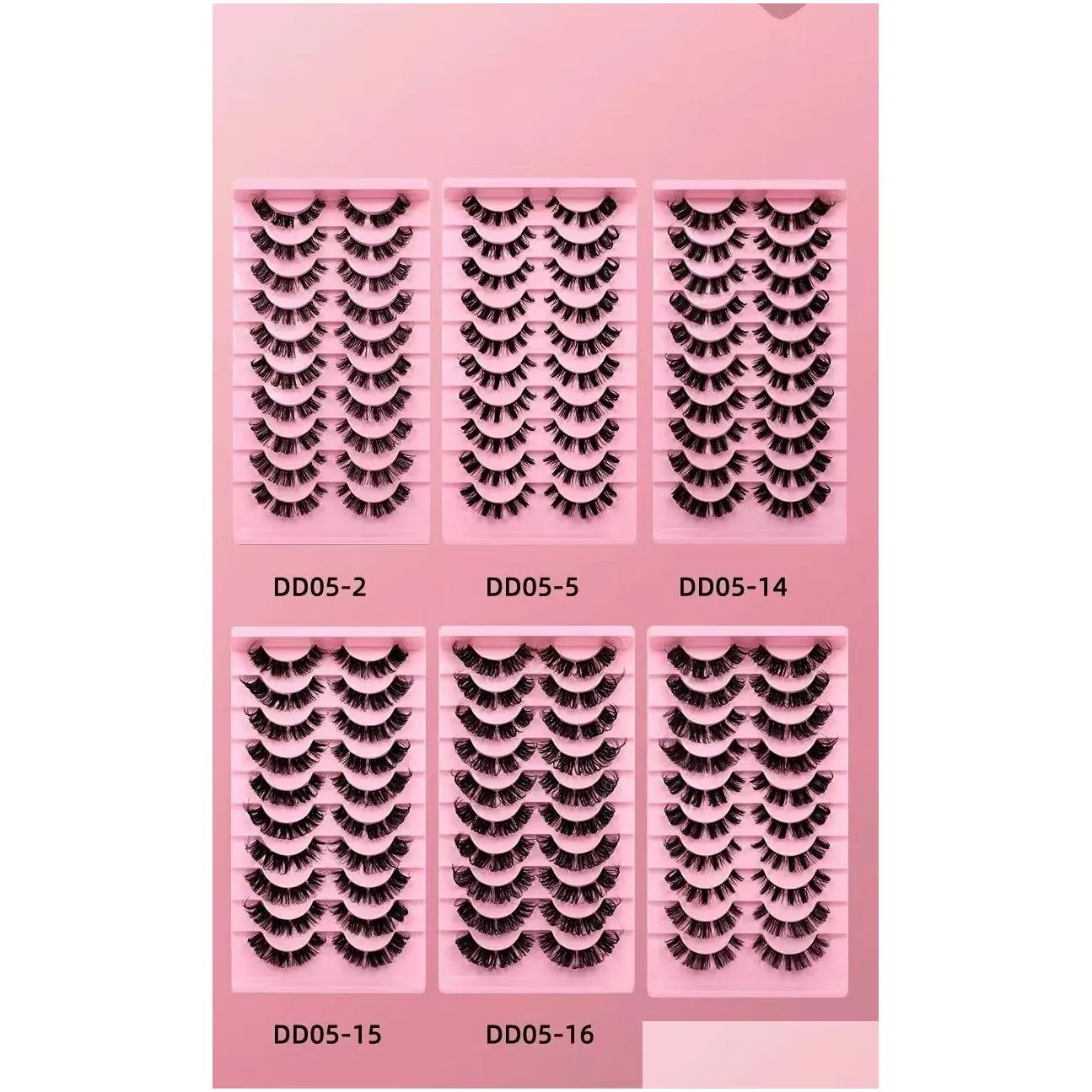 Pairs set False Eyelashes With Pearl Glitter Shiny Stage Eyes Makeup Natural Thick Curling Pearl Eyelash Extension Party Cosplay