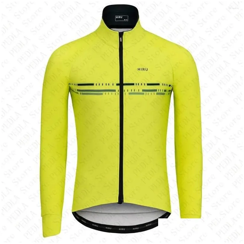 Racing Jackets Hiru Men Cycling Jersey Spring Autumn Thin Long Sleeve Quick Dry Bike Top Maillot MTB Road Clothing Ciclismo