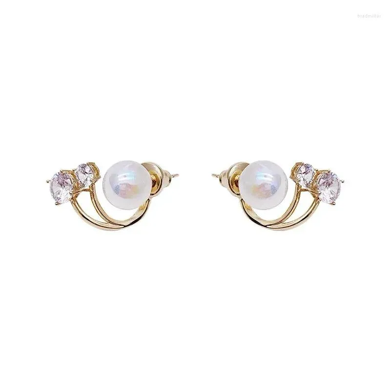 Dangle Earrings Korean Fashion Light Luxury Silver Needle Pearl Shining For Women Versatile Style Design Earring Exquisite Jewelry