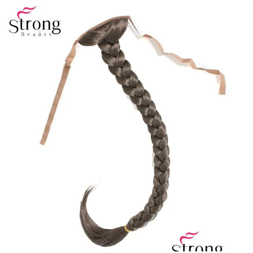 StrongBeauty Blonde Long Fishtail Braid Ponytail Extension Synthetic Clip In Hairpiece COLOUR CHOICES 2102173003562