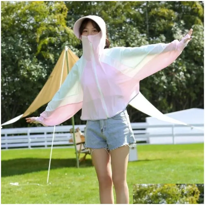 Racing Jackets Zippered Color Blocking Sunscreen Clothing Long-sleeved Large Sunshade Hoodie UV Protection Thin