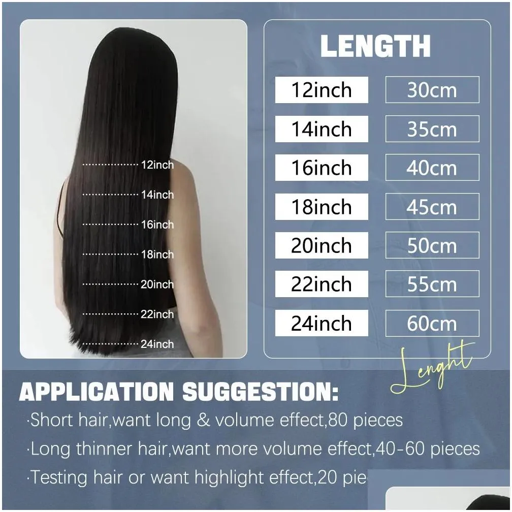 Extensions Remy Straight Tape in Human Hair Extensions 20Pcs Omber Tape in Extensions Skin Weft Adhesive 1424inch Invisible
