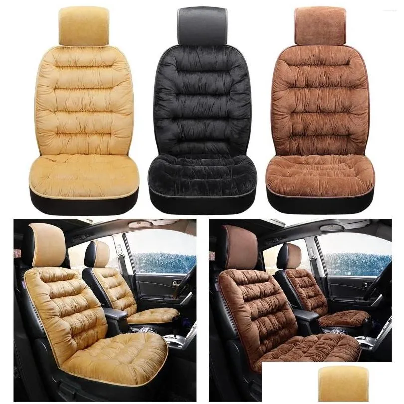 Car Seat Covers Cushion Winter Warm Fit For Accessories Front Back Rear Backrest
