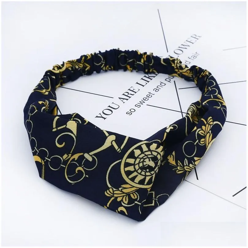 2024 Wholesale European Colors Stripe Girl Hair Accessories Hot Sale America Lady Printing Cloth Headband Fashion Soft Color Girl Women Hair Headband