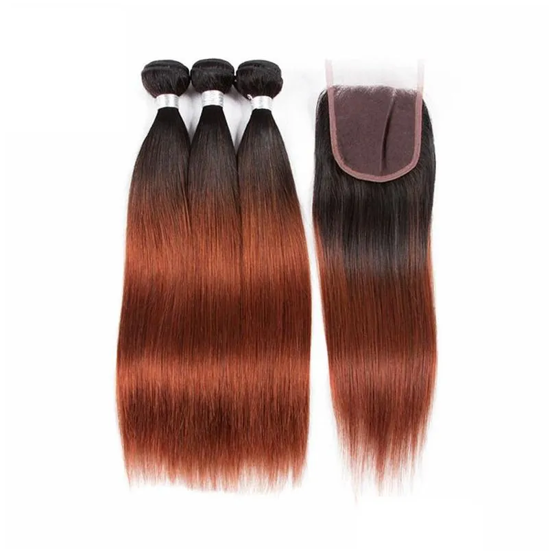 Precolored remy human Hair 3 Bundles with Closure 1b27 T1B99J Body Wave Hair Weaves 13x4 frontal closure T1B30 T1BBUG5043198