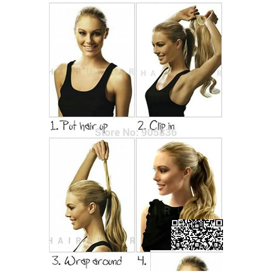 Beyonce ponytail hairstyle deep curly draw string extens raw virgin wraps pony tail hair piece 613 ponytail 100g120g140g7339535