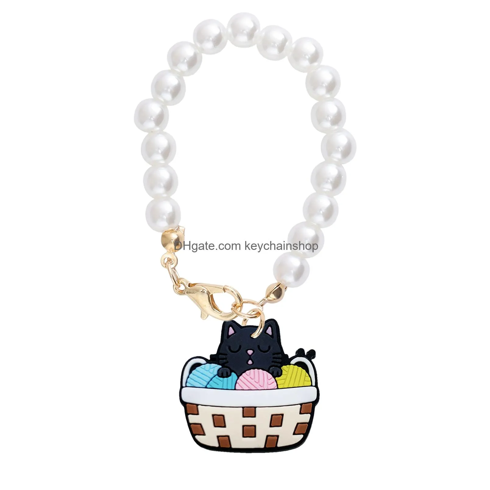 cute cat charm accessories for cup and simple modern tumbler with handle sile