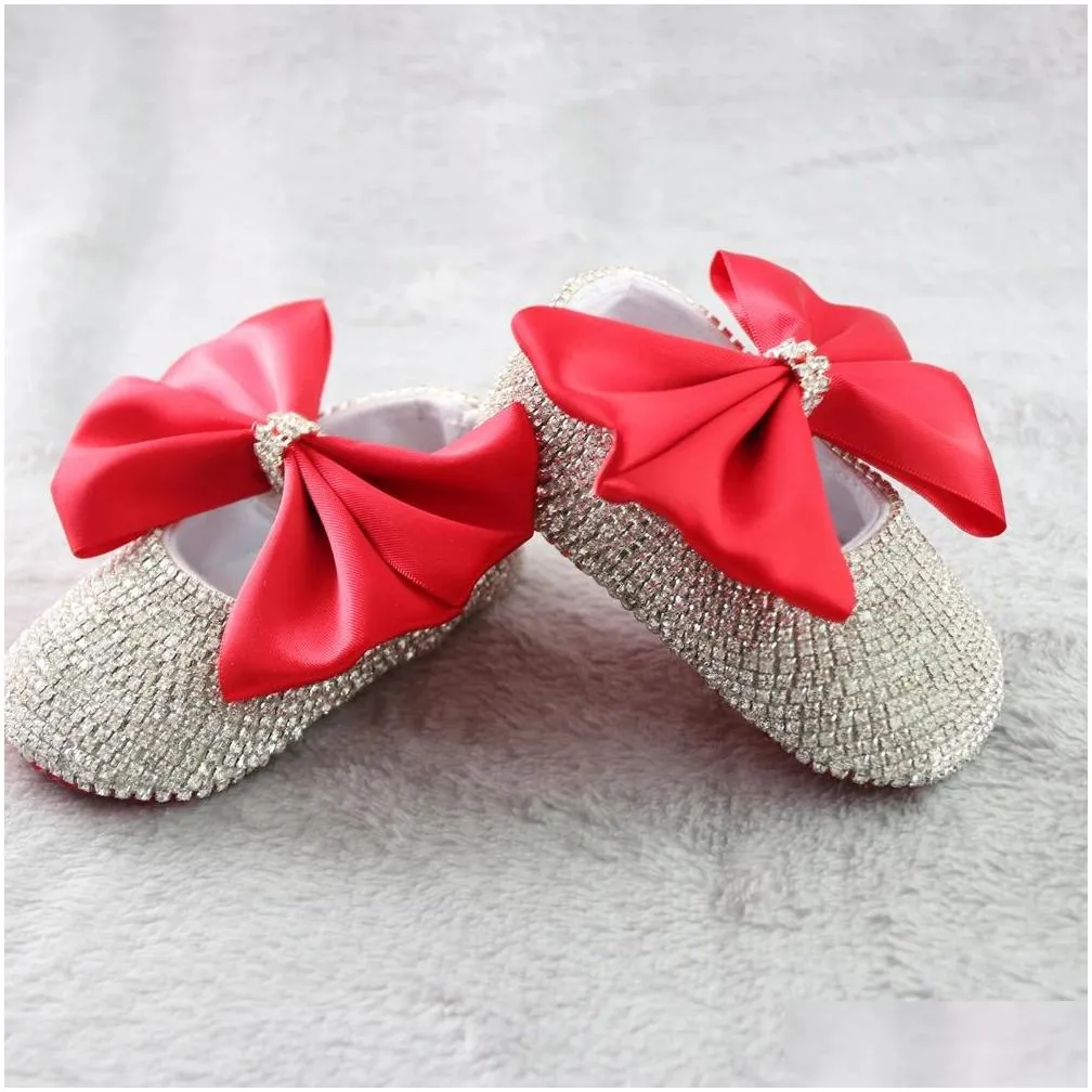 Sneakers Dollbling Jewelry Rhinestone Festive Baby Girl Bling  Kids Pretty Casual Prewalker Soft Sole Cute Shape Shoes