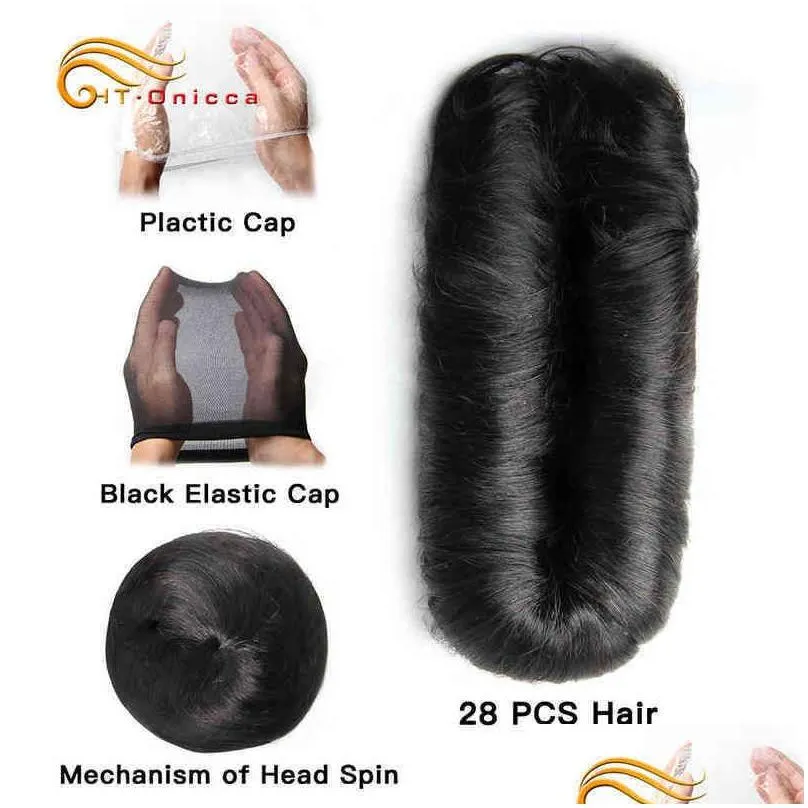 Hair Extensions Pieces Mechones De Cabello Humano Rizado Para Mujer Extensiones Pelo Brasileo Ondulado Corto Mechones 2102221094780