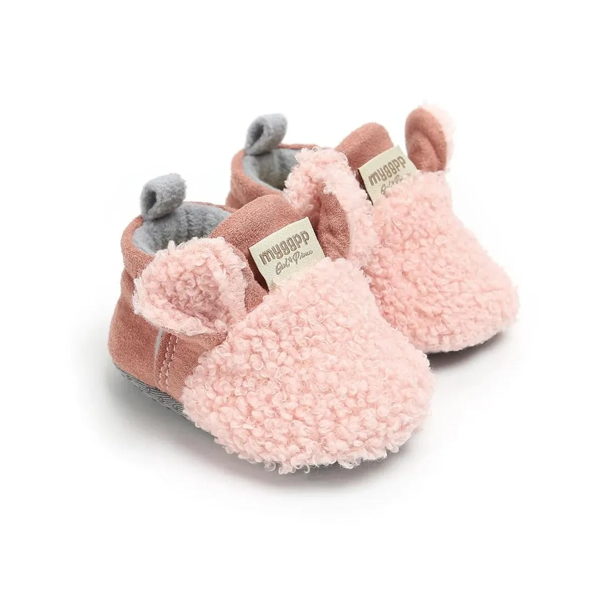 Sneakers MUPLY New Toddler Newborn Baby Crawling Shoes Boy Girl Lamb Slippers Prewalker Trainers Fur Winter Animal Ears First Walker