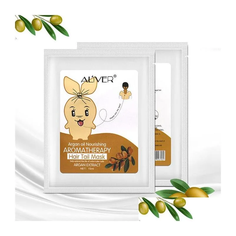 ALIVER Steam Hair Tail Mask Rose Coconut Shea Butter Extract Moisturing Nourishing Hair Conditioner for Dry Damaged Hairs 6pc2337443