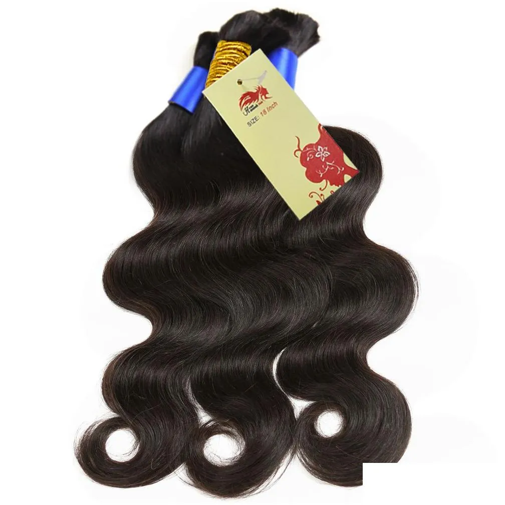 Micro mini Braiding Bulk Hair Body Wave Human Hair Bulk No Weft 3 pcslot 100 Brazilian Hair Extensions2218247