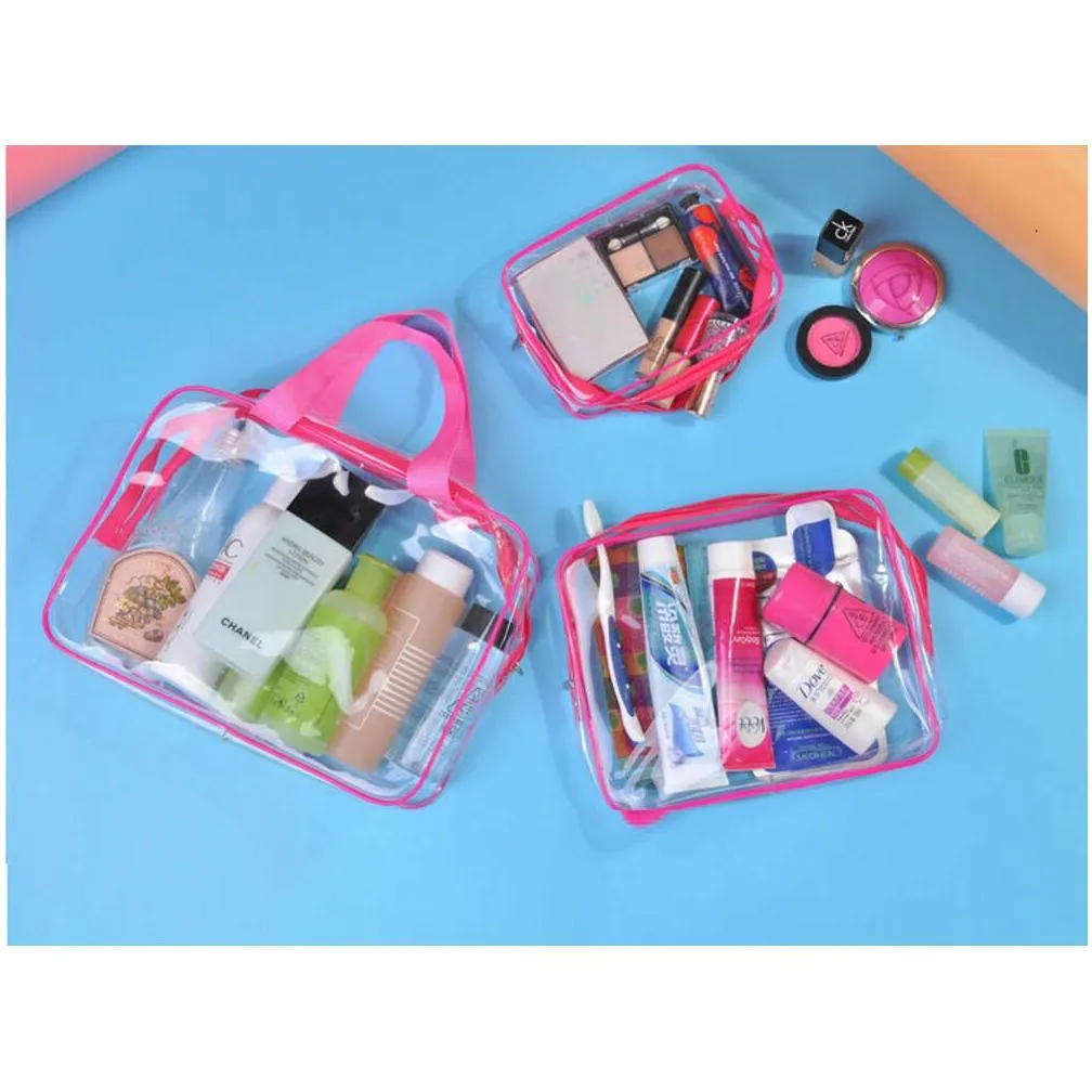 Transparent Makeup Travel Toiletries Waterproof Multifunctional Organizing Bag, PVC Storage Bag 829516