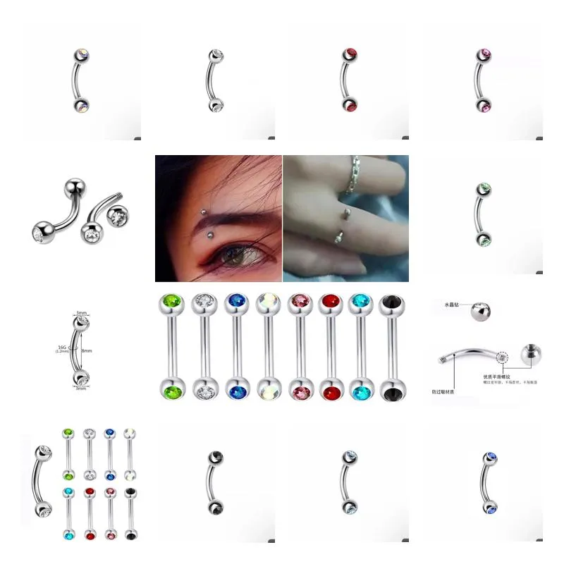 Nose Rings & Studs Fashion Stainless Steel Horseshoe Fake Ring C Clip Lip Piercing Stud Hoop For Women Men Barbell Drop Delivery Je J Otr8F