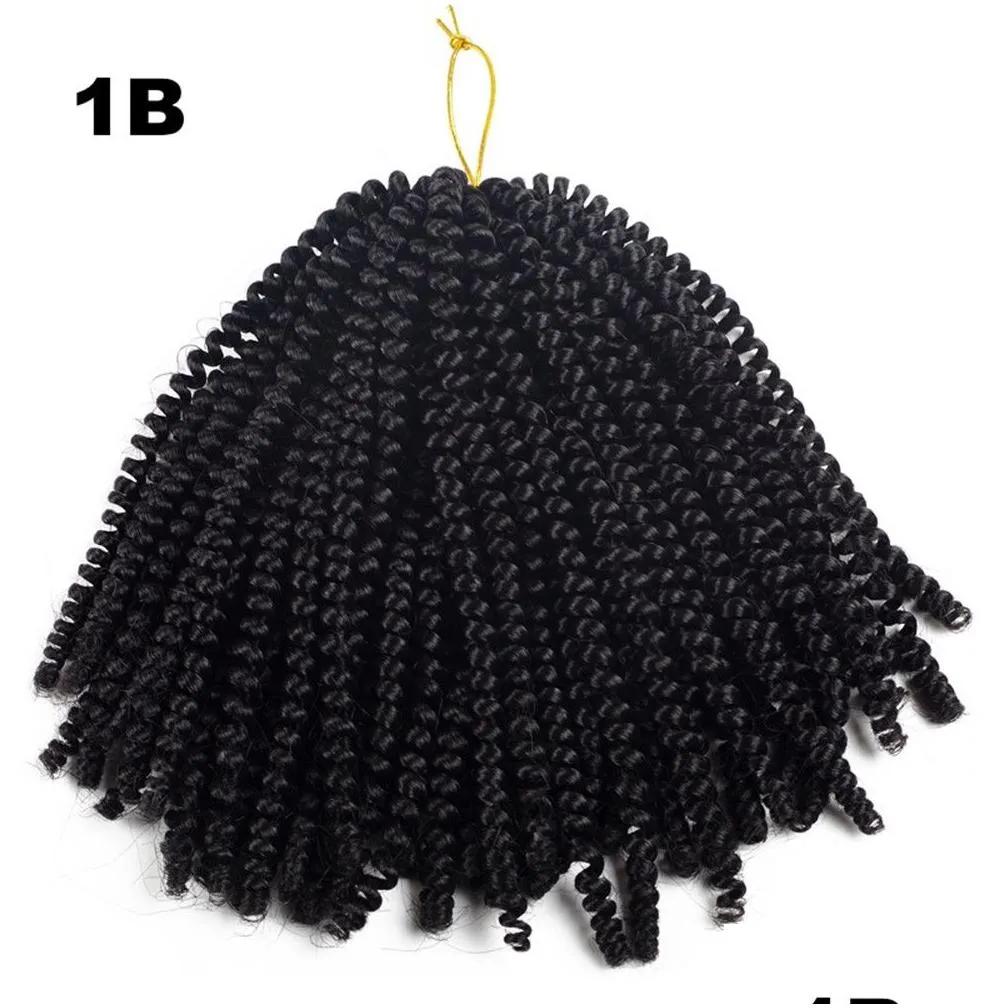 8inch 60strands Hair Extension Nubian Crochet Braids Ombre Synthetic Braiding Bomb For Fluffy2337592