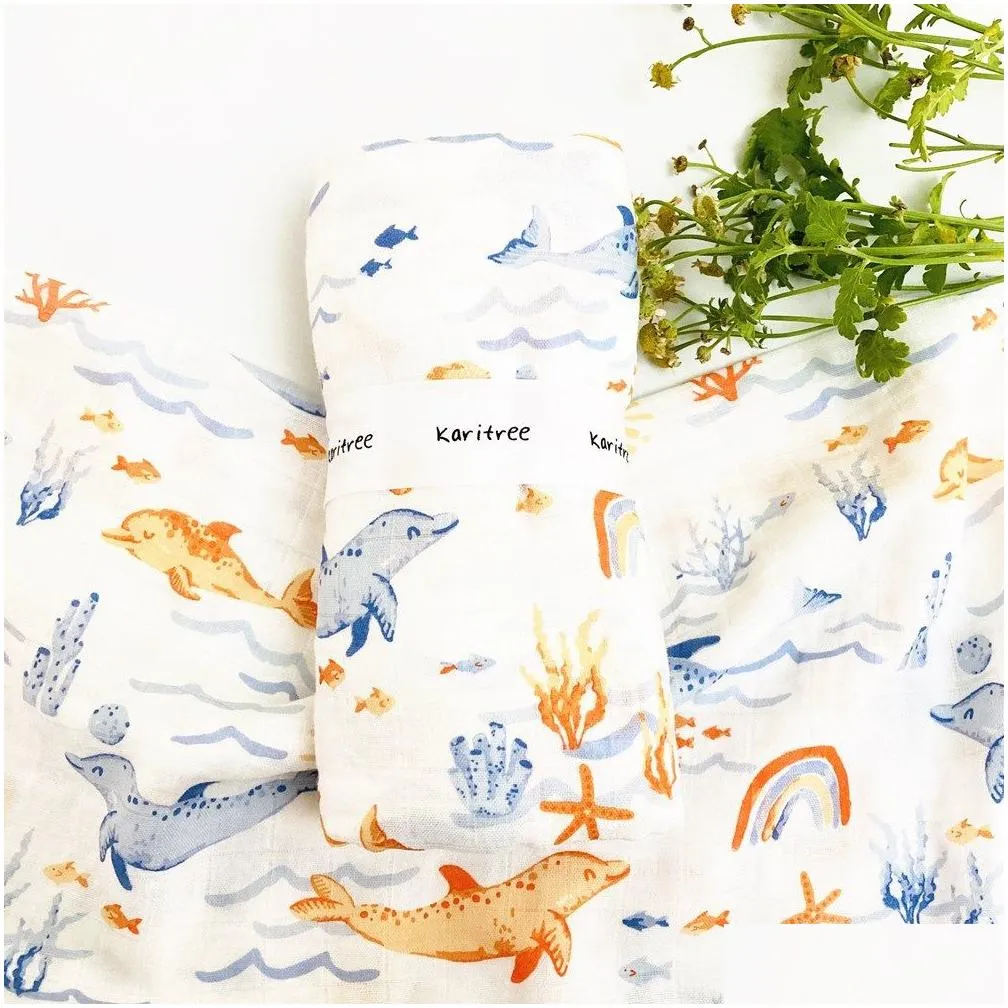 Baby Muslin Swaddle Newborn Bathroom Bath Towels Infant Blanket Wraps Animal Swaddle Robes Infants Swaddling 120cm WMQ10842802004