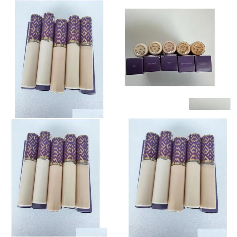 High Quality Face Concealer Cream Foundation concealers 5colors Fair Medium Light sand 10ml In stock1904028
