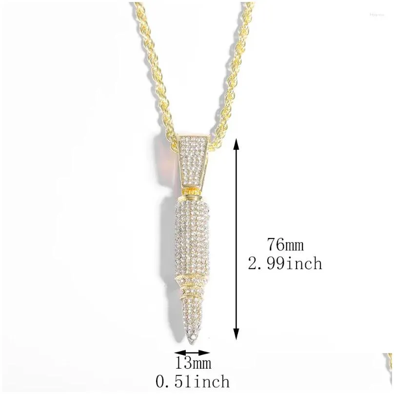 Pendant Necklaces American Hip Hop Style Necklace And 4mm Wide Zinc Alloy False Fried Dough Twists Simple Fashion Acce