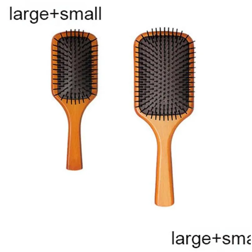 For aveda Massage Comb Gasbag Anti Static Air Cushion Wooden brush Wet Curly Detangle Brush Hairdressing Styling 2207087824160