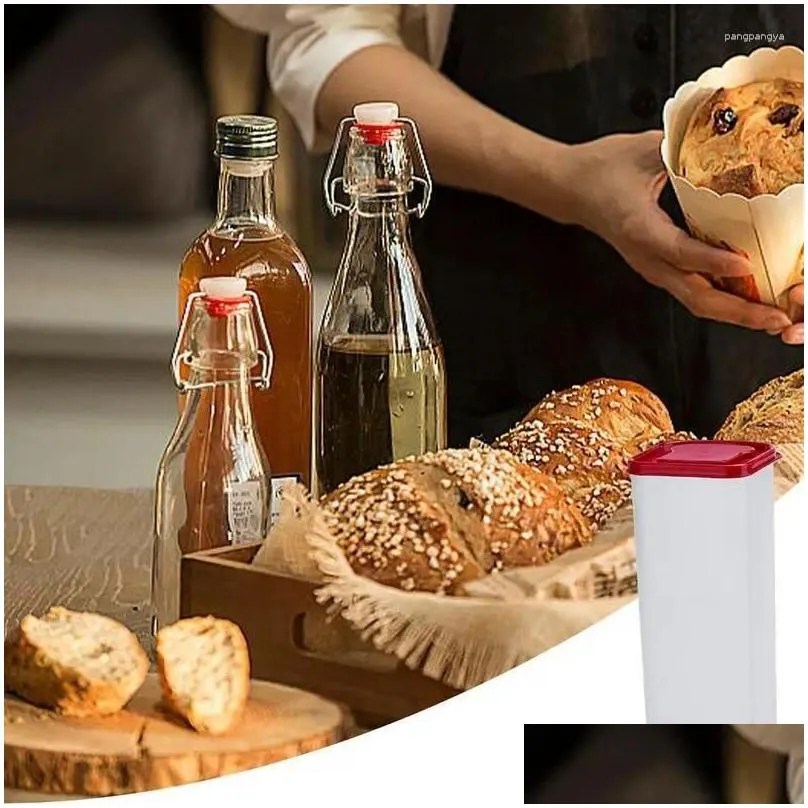 Storage Bottles Bread Saver Airtight Keeper Container Food Containers With Lid Kitchen Dispenser For Counter