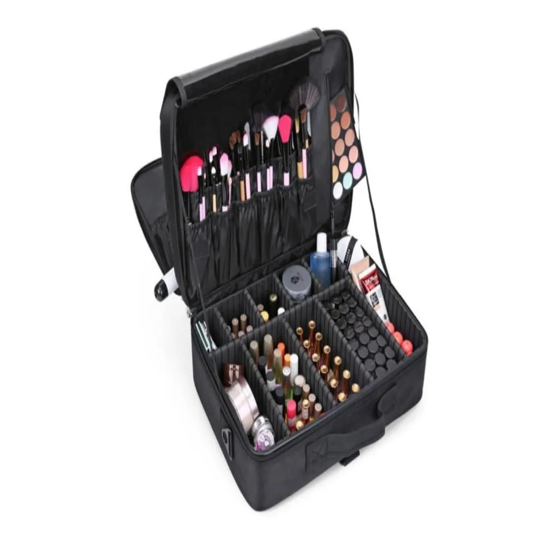 Cosmetic Bags Women Professional Suitcase Makeup Box Make Up Bag Organizer Storage Case Zipper Big Large Toiletry Wash Beauty