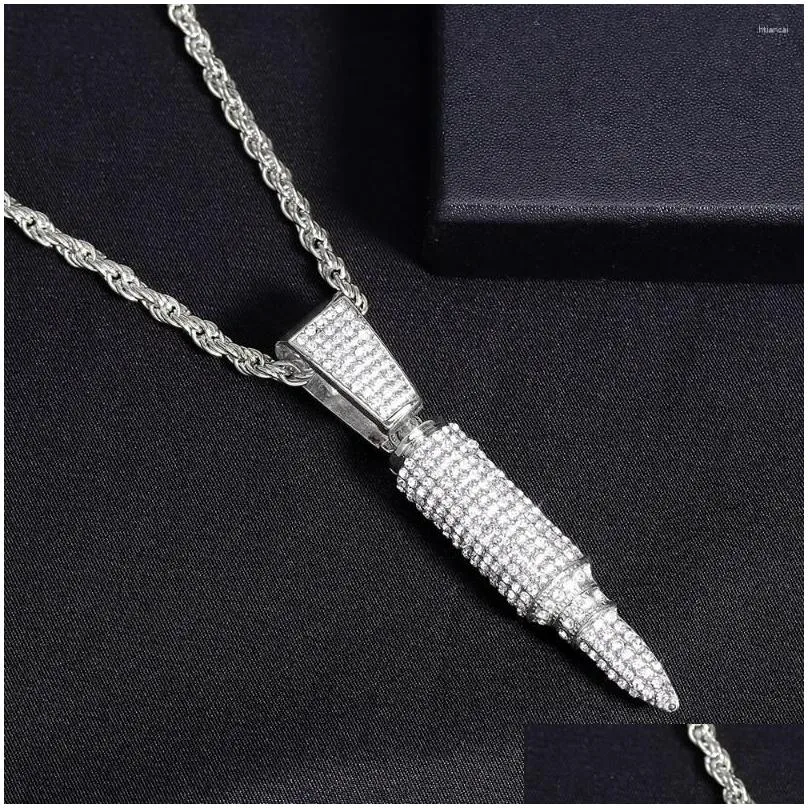 Pendant Necklaces American Hip Hop Style Necklace And 4mm Wide Zinc Alloy False Fried Dough Twists Simple Fashion Acce