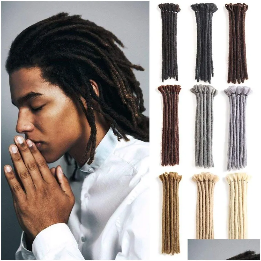 Handmade Dreadlocks Hair Extensions Black 12 inch Fashion Reggae Hair HipHop Style 10 StrandsPack Synthetic Braiding Hair For