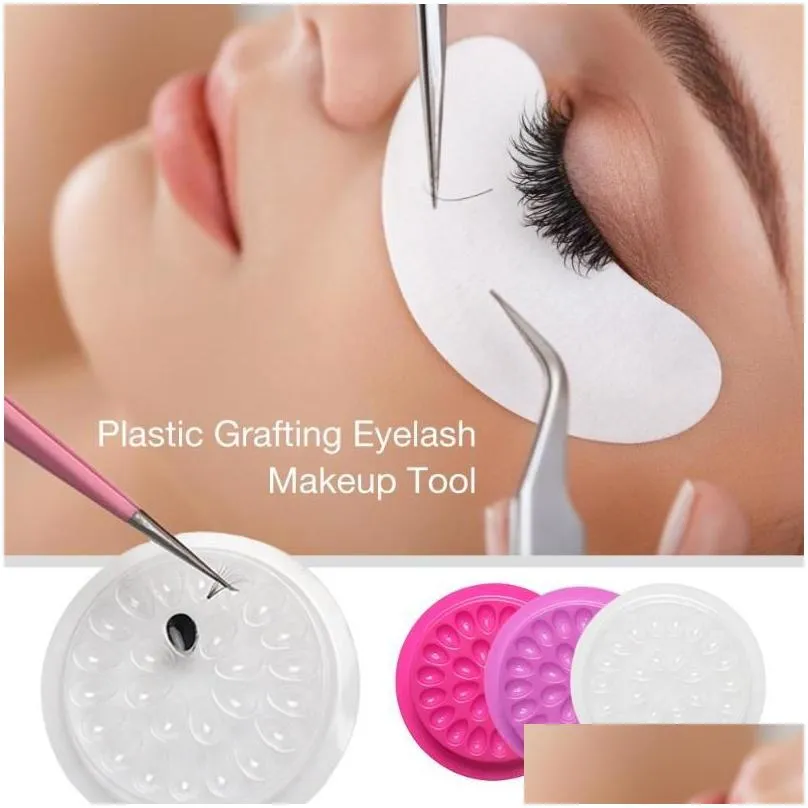 New Eyelash Extension Makeup Tools Glue Holder Lashes Adhesive Pallet Disposable Stand For Beauty Parlour3082831