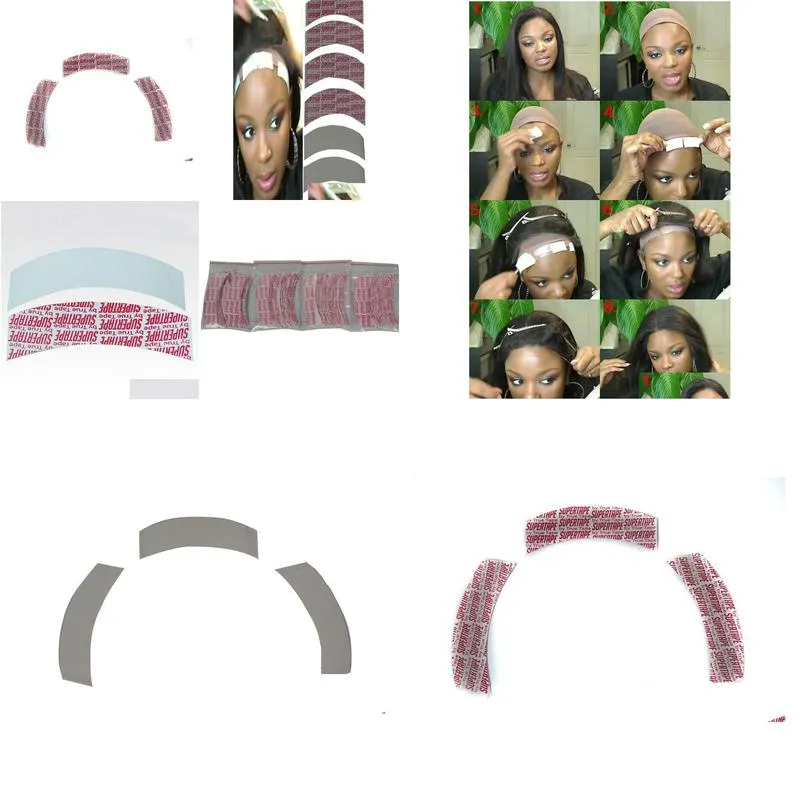 Whole super quality Waterproof hair tape Double Side Adhesive Super Tape for Lace Wig Toupee Replacement6948844