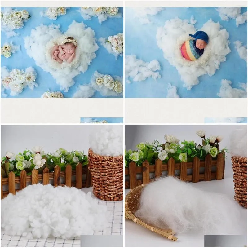 Blankets 500g Born Pography Props Delicacy Soft Cotton Stuffed Filling Material Dolltoys Polyester High Elastic DIY Handmade