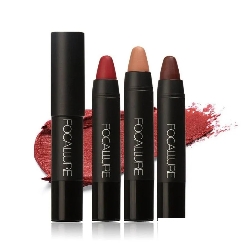 Focallure 19 colors Matte lipstick Lipstick er longlasting waterproof easytouse nude cosmetics cosmetic Lips1714535