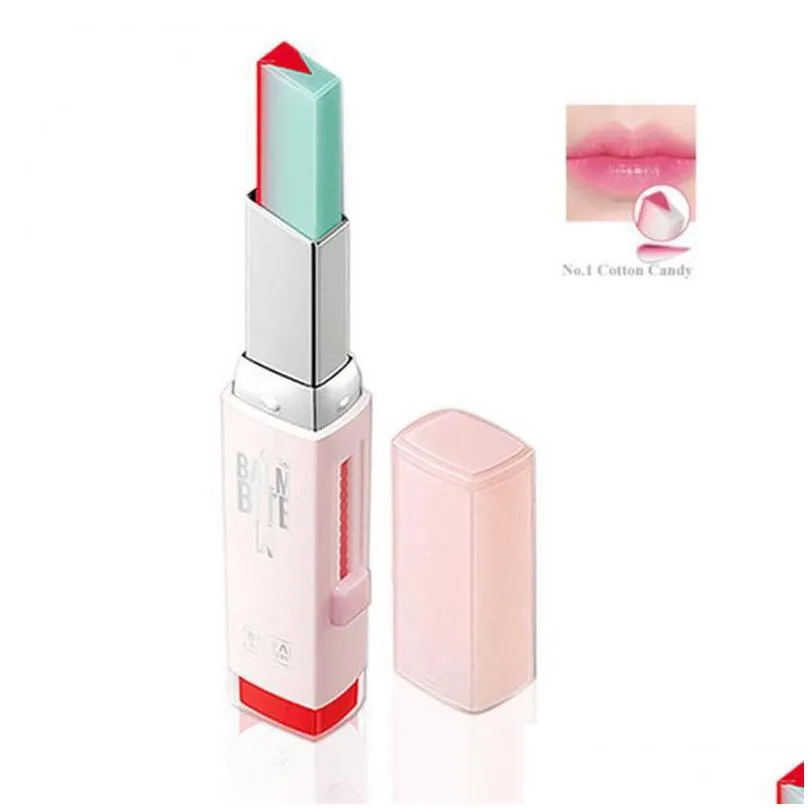 Fashion Korean Bite Lipstick V Cutting Two Tone Tint Silky Moisturzing Nourishing Lipsticks Balm Lip Cosmetic1812711
