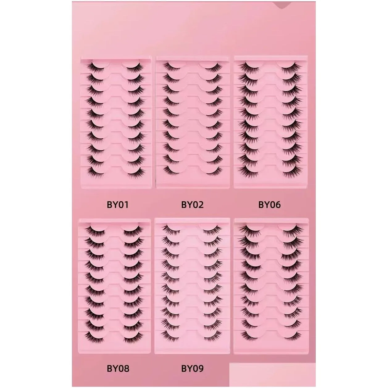 Pairs set False Eyelashes With Pearl Glitter Shiny Stage Eyes Makeup Natural Thick Curling Pearl Eyelash Extension Party Cosplay