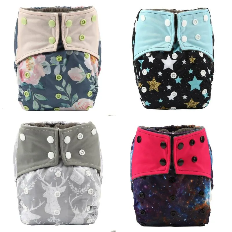 SigzagorBamboo Charcoal Baby Cloth Diaper Nappy Pocket Washable Dual Openings Double Leg Gussets4478897
