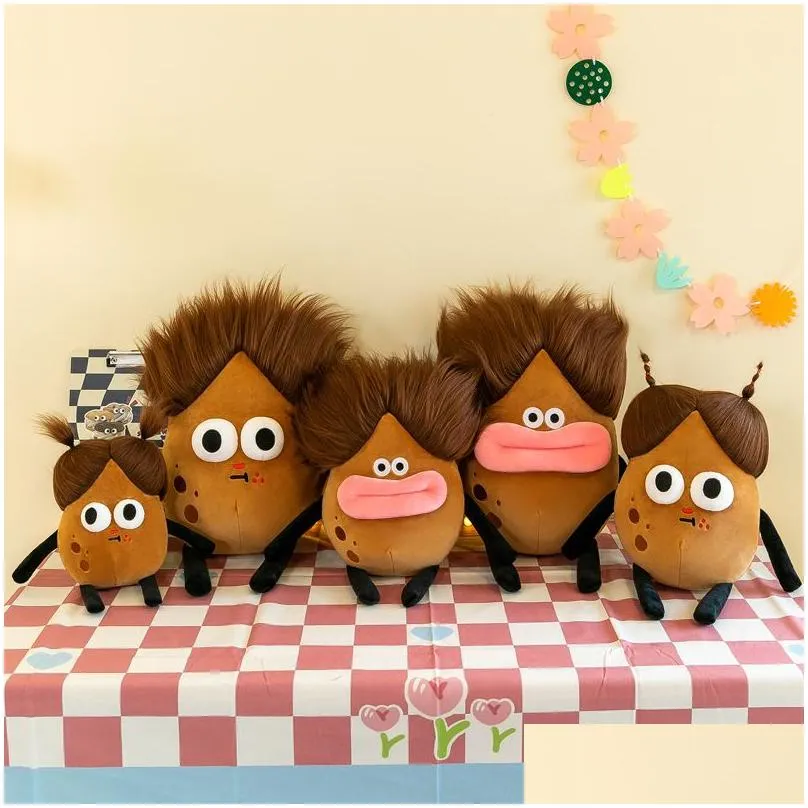 2024 New Plush Potato King Sausage with Ugly, Cute and Funny Mouth Doll, Little Red Book Comfortable Pillow