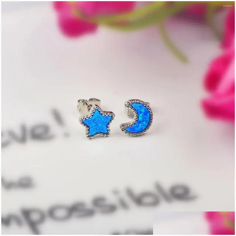 Dangle Earrings Opal Star Moon For Women Girls Jewelry Drop