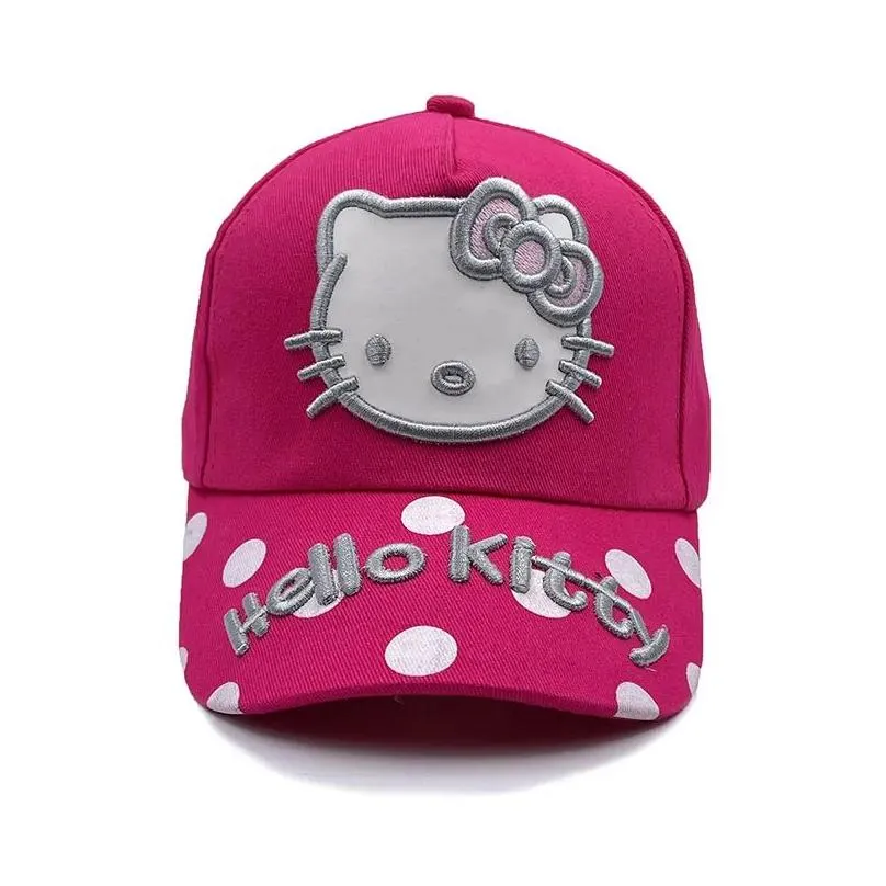 Children`s Cartoon Baseball Hat Katie Cat Ball cup Hat Cute Melody Sunshade Hat