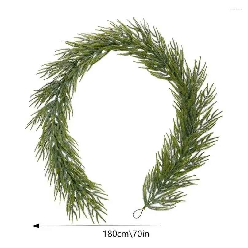 Decorative Flowers Pine Greenery Garland Artificial Christmas Tabletop Decoration Holiday Indoor Stairway Table Decor Wreath