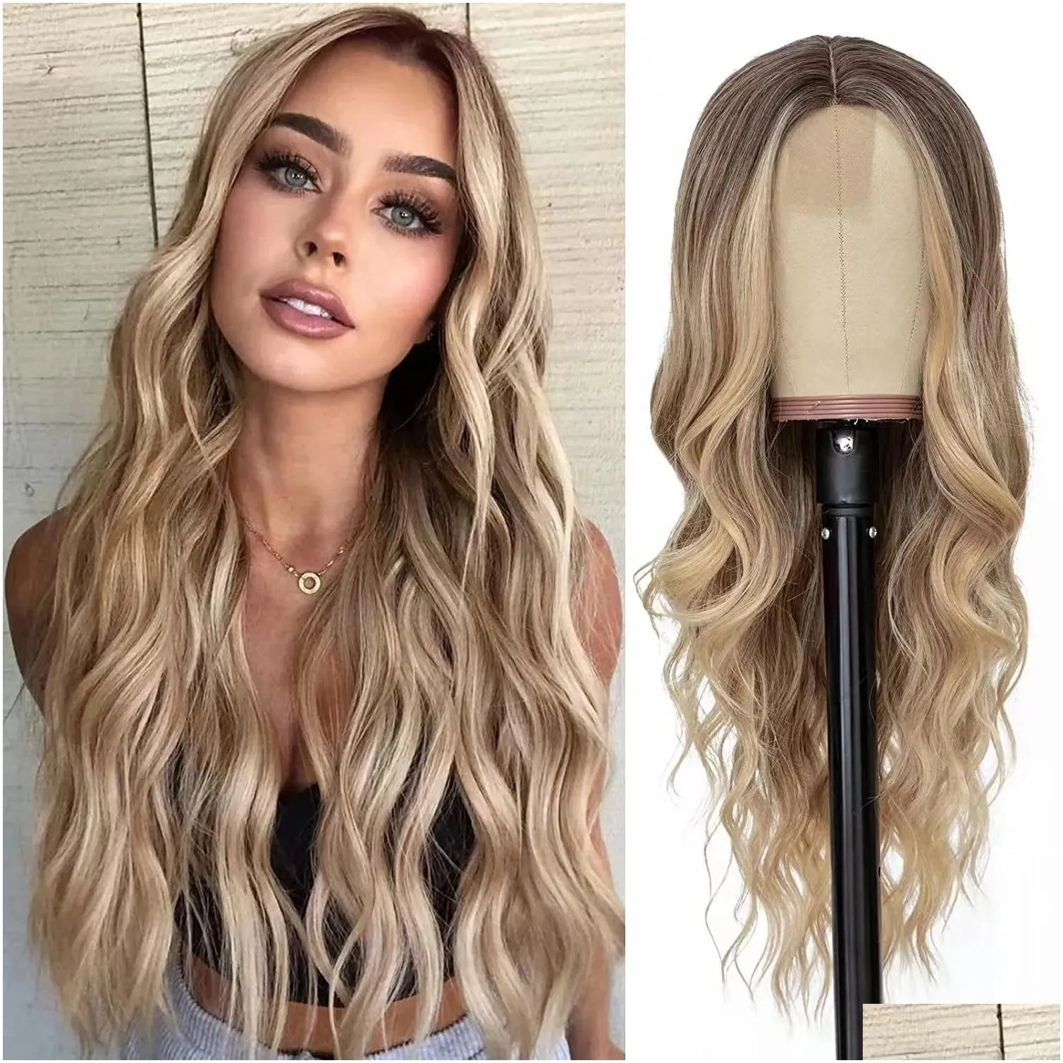 Deep Long Wave Full Lace Front Wigs Human Hair Curly 10 Styles Female Synthetic Natural Hair Lace Wigs Fast Shipping