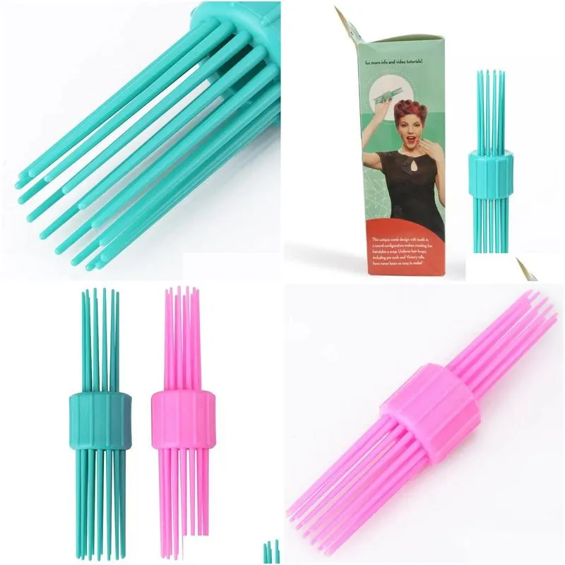 1pc Spiral Professional Plastic Round Brush Quiff Roller Curly Hair Comb Hairstyle Massager Hairbrush Dressing Salon Barber Comb