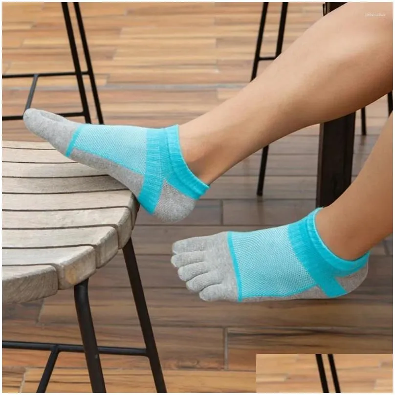 Men`s Socks Spring Summer Sports Anti Friction Comfortable Shaping Five Finger No Show Ankle