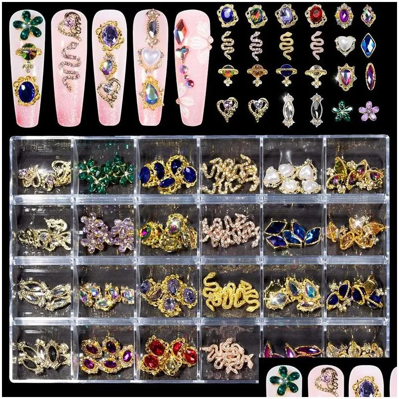 Decorations Nail Art Rhinestones Decorations Kit Nail Charms Jewelry Nail Art Crystal Diamond Parts DY Manicure Design Nails