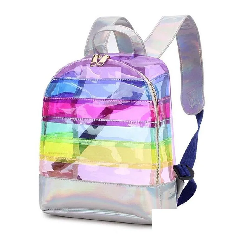 Girls Cross-border backpacks Women`s PVC transparent waterproof fashion bags Boys new PVC large capacity student backpack ARYB214